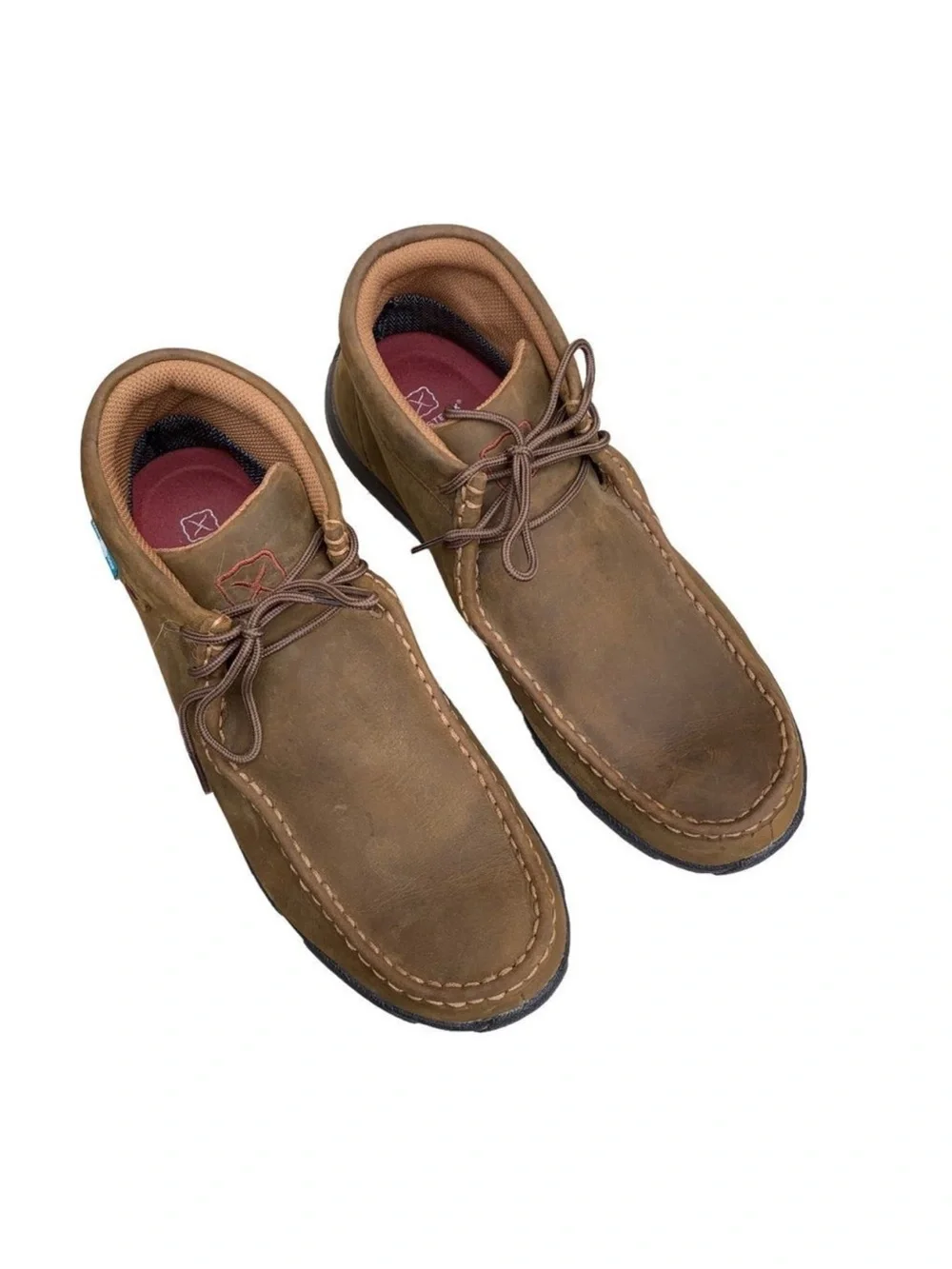 Men's Twisted X Suede Leather Work Driving Chukka Moccasin Boots